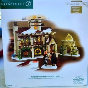 Limited Edition Retired Department 56- Snow Village Victorian College & figures